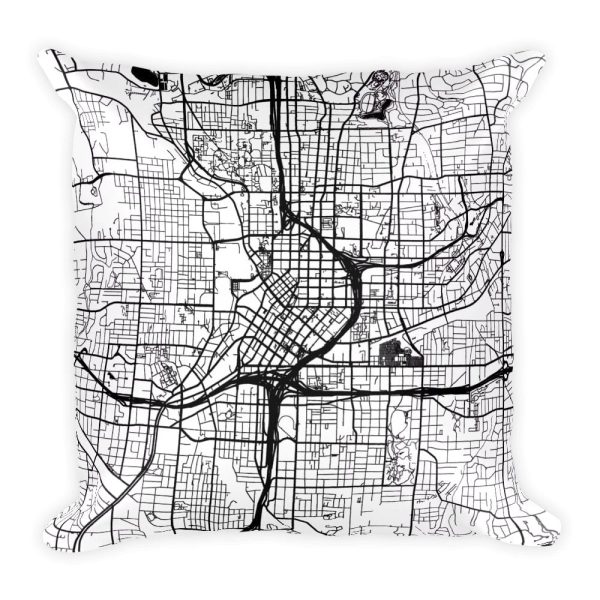 Atlanta Map Pillow – Modern Map Art Online Sale