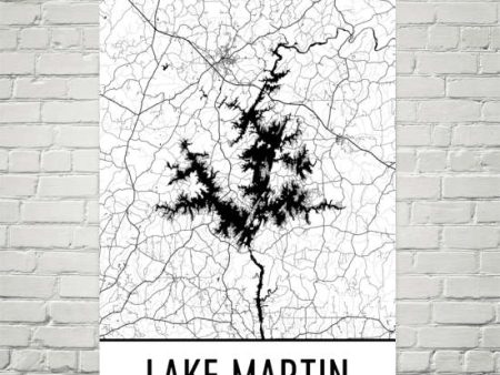 Lake Martin AL Art and Maps Online Hot Sale