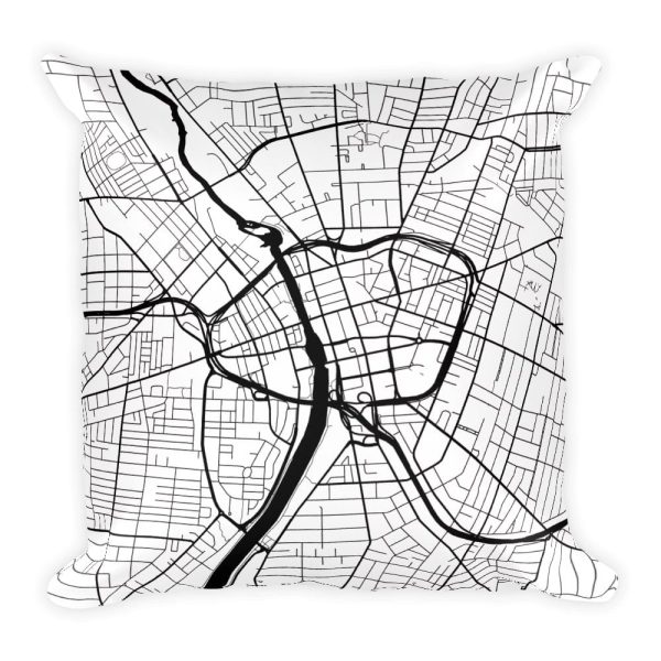 Rochester Map Pillow – Modern Map Art Discount