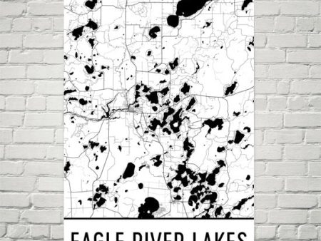 Eagle River Lakes WI Art and Maps Supply