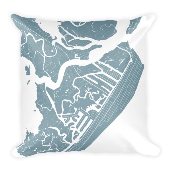 Avalon Map Pillow – Modern Map Art Hot on Sale