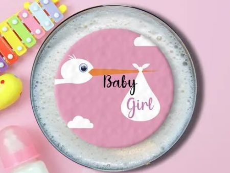 Personalised Baby Shower Topper | Girl Stork Discount