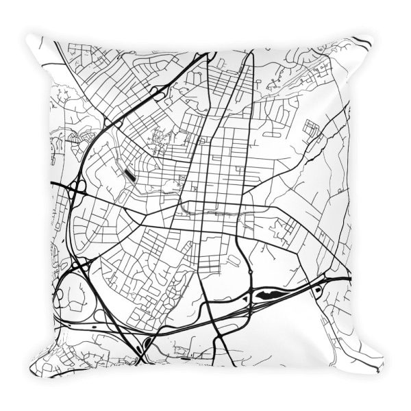 Frederick Map Pillow – Modern Map Art Sale