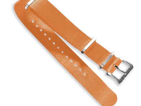 Nylon Watch Strap Orange 22 MM Fashion