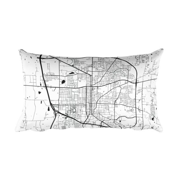 Denton Map Pillow – Modern Map Art Sale