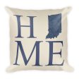 Indiana Map Pillow – Modern Map Art Hot on Sale