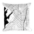 Bellingham Map Pillow – Modern Map Art Hot on Sale