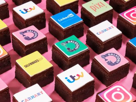 Corporate Brownies with Edible Logos Online now