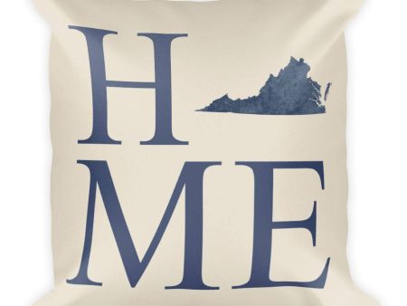 Virginia Map Pillow – Modern Map Art Hot on Sale