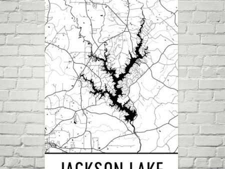 Jackson Lake GA Art and Maps Online Hot Sale