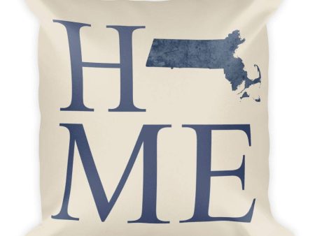 Massachusetts Map Pillow – Modern Map Art For Discount