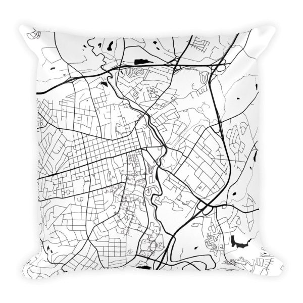 Athens (OH) Map Pillow – Modern Map Art For Sale