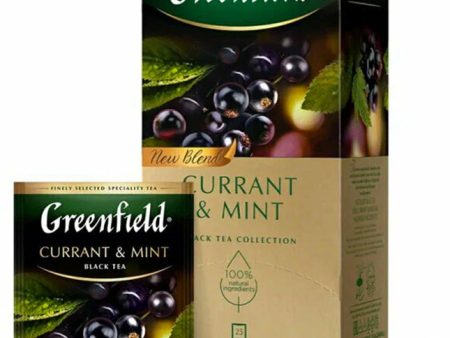 Greenfield Currant & Mint 25 tea bags 37.5g 10pcs Supply