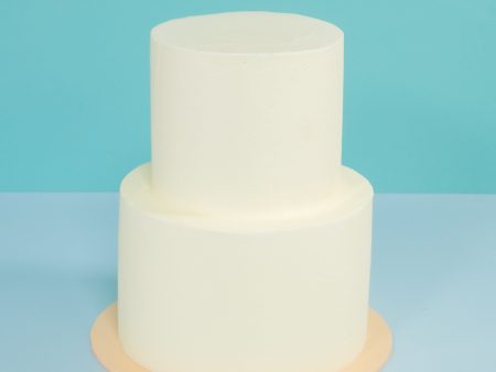 2 Tier White Wedding Cake Online Sale