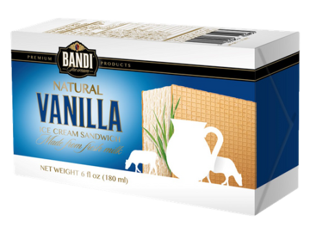 BANDI Russian Plombir - Sandwich Vanilla 30ps x 180ml For Sale