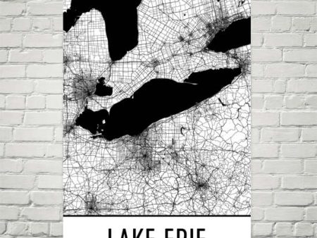 Lake Erie Art and Maps Hot on Sale