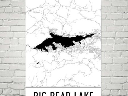 Big Bear Lake CA Art and Maps Discount