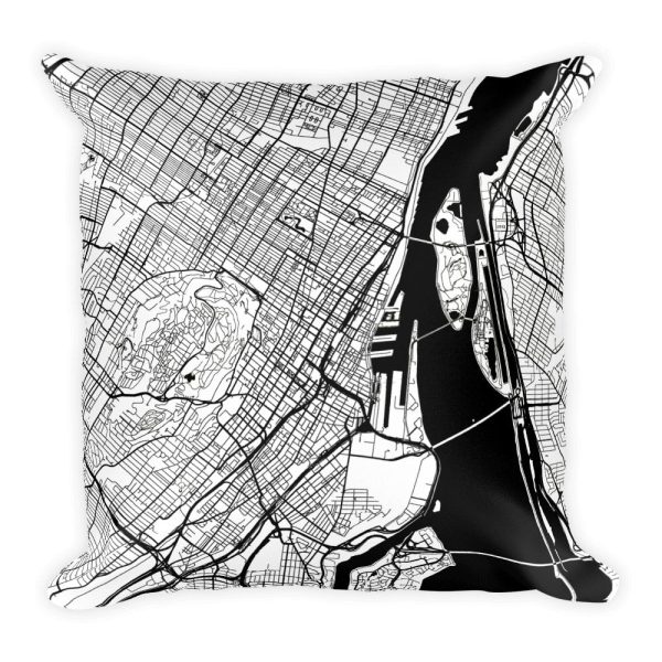 Montreal Map Pillow – Modern Map Art For Cheap