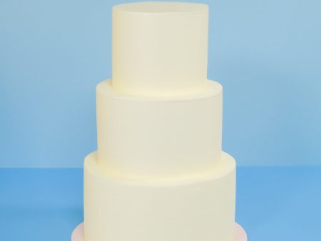 3 Tier White Wedding Cake Discount