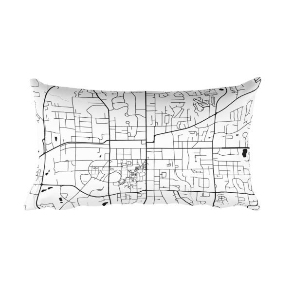 Auburn Map Pillow – Modern Map Art Supply