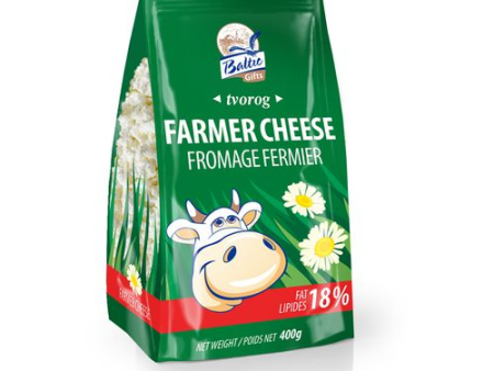 BALTIC GIFTS FARMER CHEESE 18% 8ps x 400G For Sale