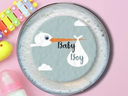 Personalised Baby Shower Topper | Boy Stork Online Hot Sale