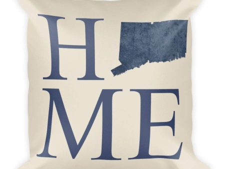 Connecticut Map Pillow – Modern Map Art For Sale