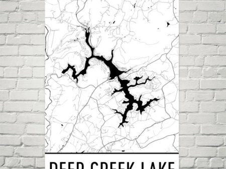 Deep Creek Lake MD Art and Maps on Sale