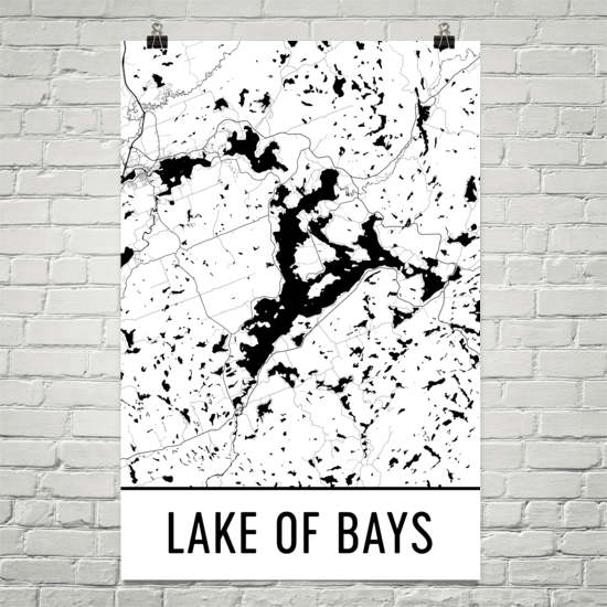 Lake of Bays ON Art and Maps Discount