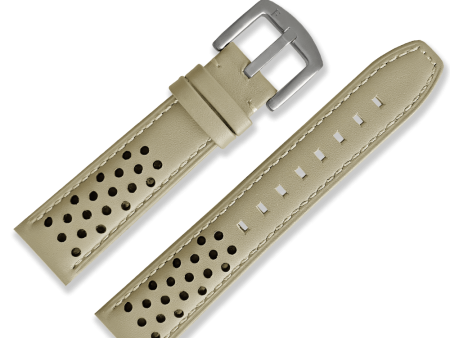 Racing Leather Straps Cream 20 mm Supply