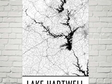 Lake Hartwell GA Art and Maps Fashion