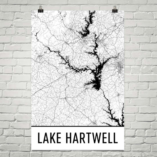 Lake Hartwell GA Art and Maps Fashion