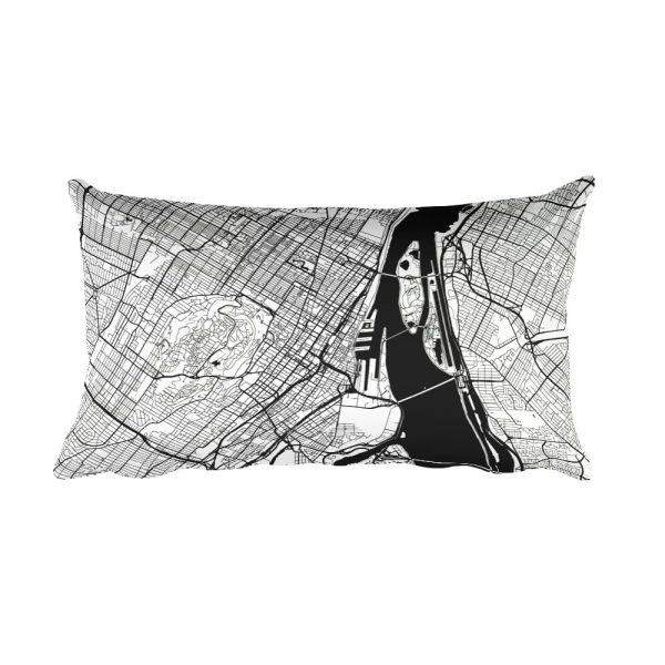 Montreal Map Pillow – Modern Map Art For Cheap