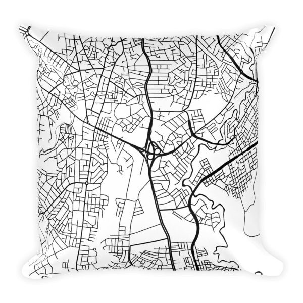 Addis Ababa Map Pillow – Modern Map Art For Sale