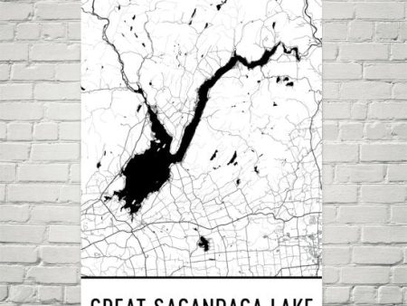 Great Sacandaga Lake NY Art and Maps Online now