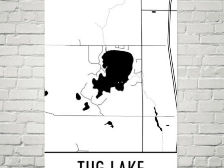 Tug Lake WI Art and Maps For Discount