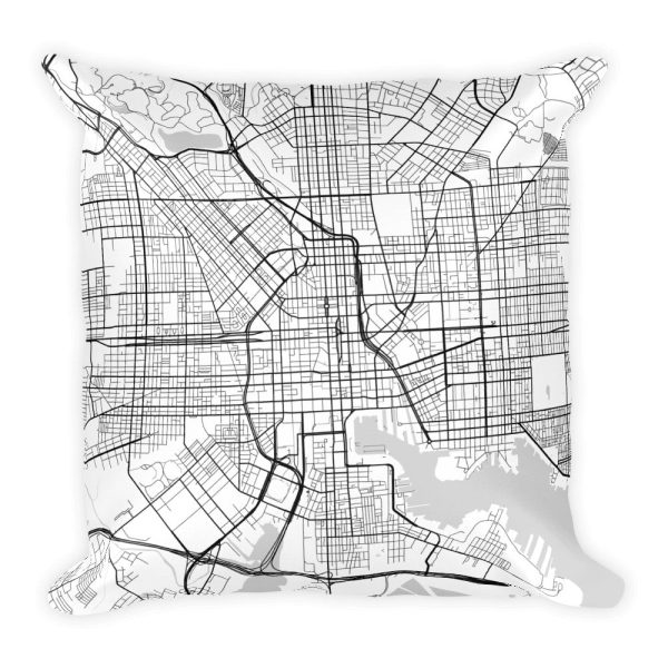 Baltimore Map Pillow – Modern Map Art For Discount