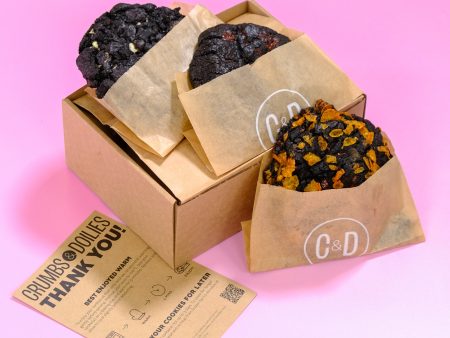 3 x New York Cookies, The Dark Chocolate Lovers Box on Sale