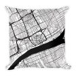 Detroit Map Pillow – Modern Map Art For Sale