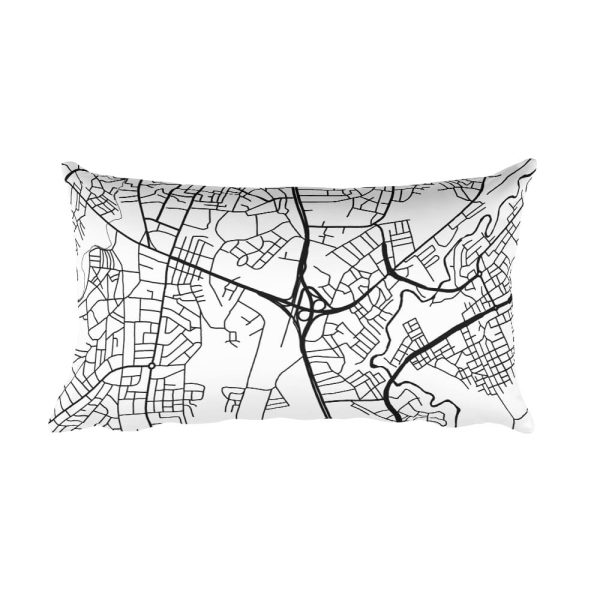 Addis Ababa Map Pillow – Modern Map Art For Sale