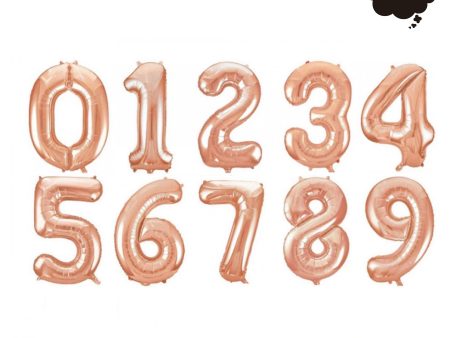 [16 Inch Number Balloon] - ( Rose Gold Airfilled Only ) Online