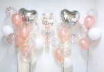 1 x 24   personalised balloon with 4 side bouquets Sale