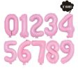 [16 Inch Number Balloon] - ( Pastel Pink Airfilled Only) Sale