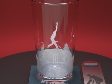 Cricket Engraved Pint Glass Online