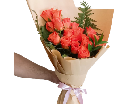 20 Orange Roses Bouquet Hot on Sale