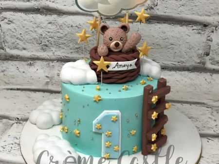 Teddy in Balloon Design Cake For Discount