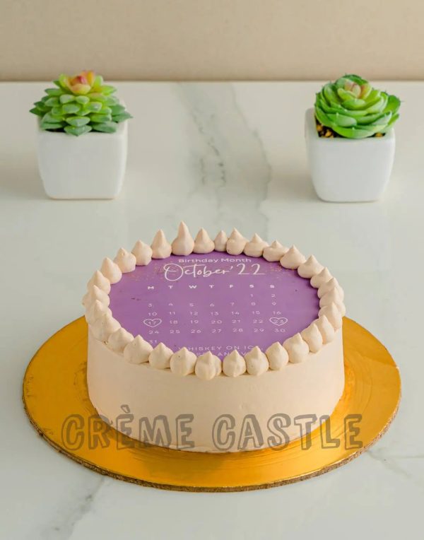 Purple Calendar Cake Online