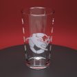 Football Engraved Pint Glass Cheap