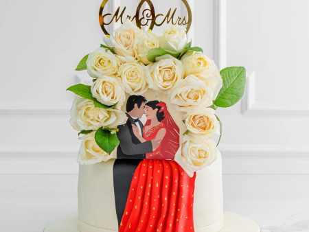 Wedding Couple Dress Cake Online Sale