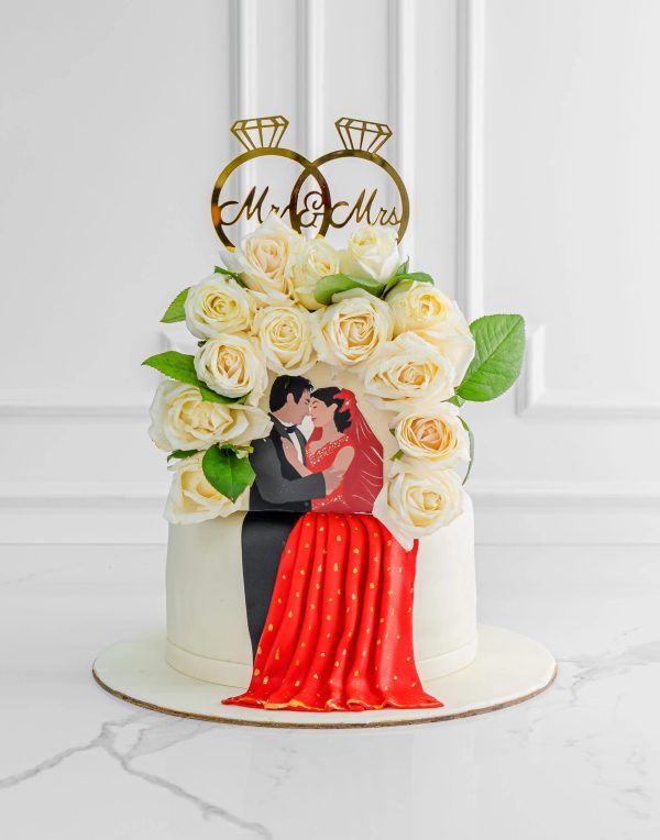 Wedding Couple Dress Cake Online Sale